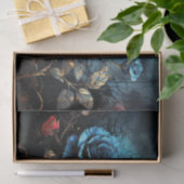 Blauwe Rozen in het donker Tissuepapier (Geschenk)