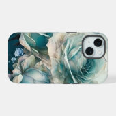 Blauwe Rozen iPhone 15 Case (Achterkant horizontaal)