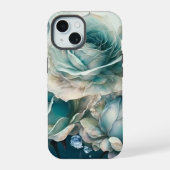 Blauwe Rozen iPhone 15 Case (Achterkant)