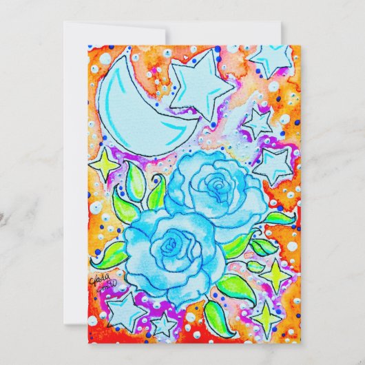 Blauwe Rozen Kaart (Voorkant)