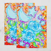 Blauwe Rozen Kaart (Voorkant / Achterkant)