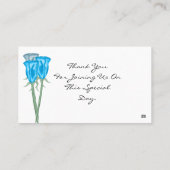 Blauwe Rozen Kaarten Plaatskaartje (Achterkant)