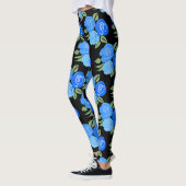 Blauwe Rozen Leggings (Links)