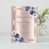 Blauwe Rozen, Lijst, Roos Gold Retirement Kaart (Staand voorkant)