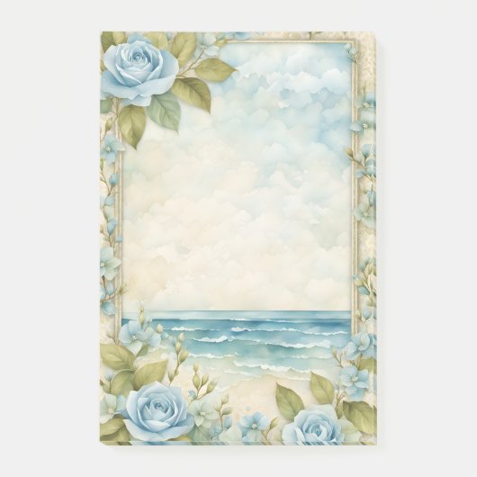Blauwe Rozen Lijsten de oceaan Post-it® Notes (Voorkant)