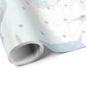 Blauwe Rozen luxe Cadeaupapier (Rol Hoek)