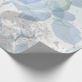 Blauwe Rozen luxe Cadeaupapier (Hoek)