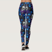 Blauwe Rozen Magie Leggings (Achterkant)