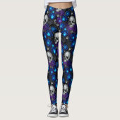 Blauwe Rozen Magie Leggings (Voorkant)