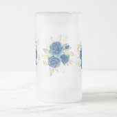 Blauwe Rozen Matglas Bierpul (Center)