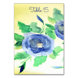 Blauwe Rozen met geel Kaart