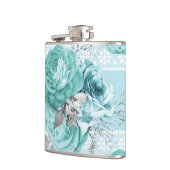 Blauwe Rozen met kant Heupfles (Links)