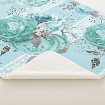 Blauwe Rozen met kant