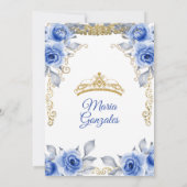 Blauwe Rozen Mexicaan Mis Quince Princess Quincean Kaart (Achterkant)