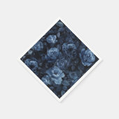 Blauwe Rozen Moody Floral Servet (Hoek)