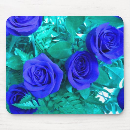 Blauwe Rozen Muismat (Voorkant)