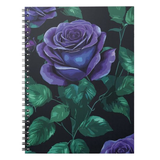 Blauwe rozen notitieboek (Voorkant)
