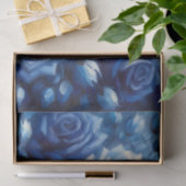 Blauwe Rozen Olieverfschilderij Decoupage Tissuepapier (Geschenk)