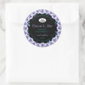 Blauwe Rozen op de zwarte Logo van de Etiketten va (Tas)