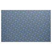 Blauwe Rozen op Dusky Blue Calico Stof (Fat Quarter)