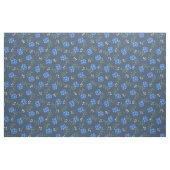 Blauwe Rozen op Dusky Blue Oversized Calico Stof (Yard (91,4 cm))