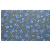 Blauwe Rozen op Dusky Blue Oversized Calico Stof (Fat Quarter)