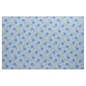 Blauwe Rozen op Lichtblauwe Oversized Calico Stof (Yard (91,4 cm))