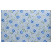 Blauwe Rozen op Lichtblauwe Oversized Calico Stof (Fat Quarter)