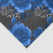 Blauwe Rozen op ontkoppeling van steenkool Tissuepapier (Detail)