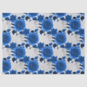 Blauwe Rozen op witte ontkoppeling Tissuepapier (Voorkant)