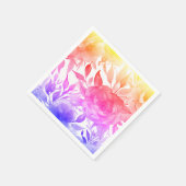 Blauwe Rozen Paarse Waterverf Blooms Servet (Hoek)