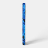 Blauwe rozen patroon samsung galaxy hoesje (Linkerkant)