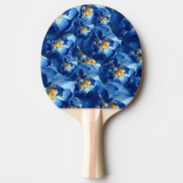 Blauwe Rozen Ping Pong Paddle, Rood Rubber Terug Tafeltennisbatje