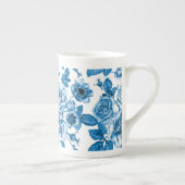 Blauwe Rozen Porselein Kop (Rechts)