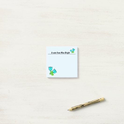 Blauwe Rozen Post-IT notities Post-it® Notes (Op bureau)