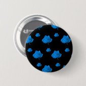 Blauwe Rozen Ronde Button 5,7 Cm (Voorkant /achterkant)