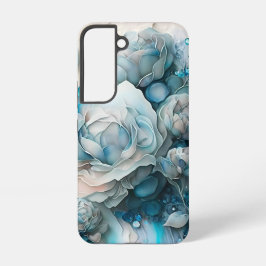 Blauwe Rozen Samsung Galaxy Hoesje