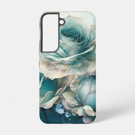 Blauwe Rozen Samsung Galaxy Hoesje