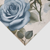 Blauwe Rozen Shabby Tissuepapier (Detail)