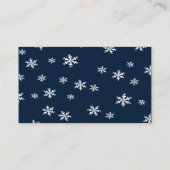 Blauwe Rozen Sneeuwvlok Kerstbruiloft Plaatskaartje (Achterkant)