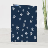 Blauwe Rozen Sneeuwvlok Kerstbruiloft Programma (Achterkant)