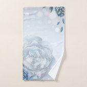 Blauwe Rozen & Sparkles Bad Handdoek (Handdoek)