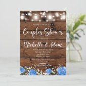 Blauwe Rozen stelletjes tonen Roestland Kaart (Staand voorkant)