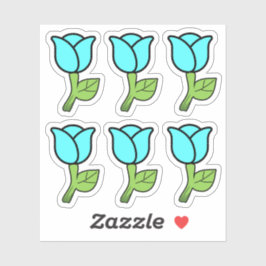 Blauwe Rozen Stickers