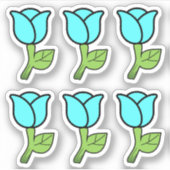 Blauwe Rozen Stickers (Voorkant)