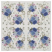 Blauwe Rozen Stof (Swatch)