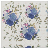 Blauwe Rozen Stof (Close Up)