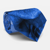 Blauwe Rozen Stropdas (Opgerold)