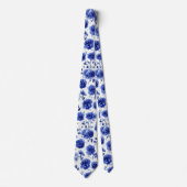 Blauwe Rozen Stropdas (Voorkant)
