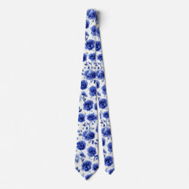 Blauwe Rozen Stropdas